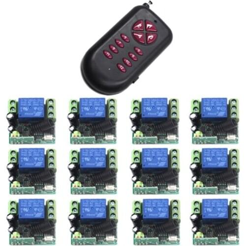 MITI-New DC 12V 10A 433MHz Wireless Remote Control Switch Fixed code Jog/ Self-lock Changed by Soldering SKU: 5468