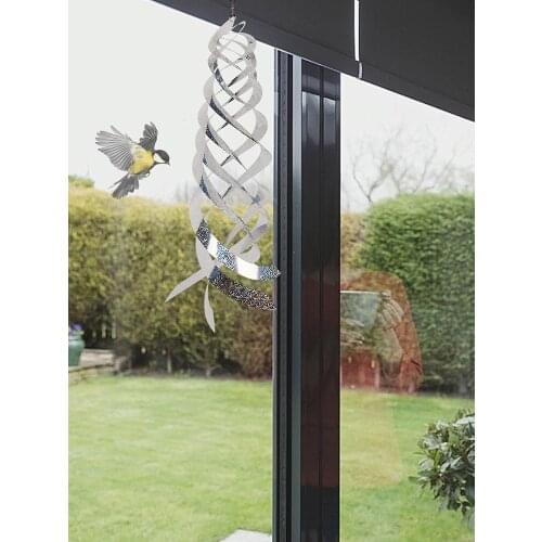 Bird Safe Silver Mylar Spinner Repel Birds Silver Garden Spinner Hanging Wind Chimes Garden Decoration Outdoor