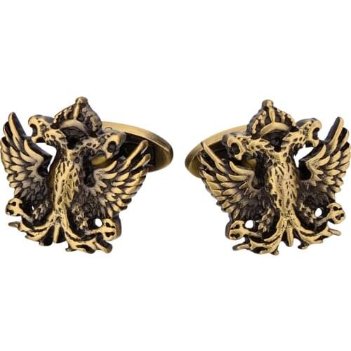 Noble Cuff Links Double Headed Eagle Shirt Stud for Tuxedo Shirts Business Cloths Mens Jewelry Gifts