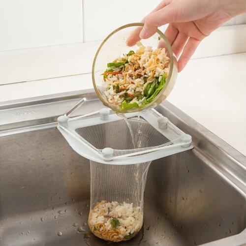 Household Kitchen Sink Filter Bag Triangle Drain Rack Disposable Soup Separation Filter Mesh Bag Kitchen Accessories Sink Filter