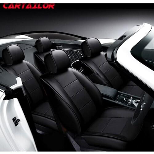 CARTAILOR Genuine Leather Car Seat Covers for Skoda Superb 2 2009 2010 Cover Car Seats Protector Auto Seat Cover Accessories Set