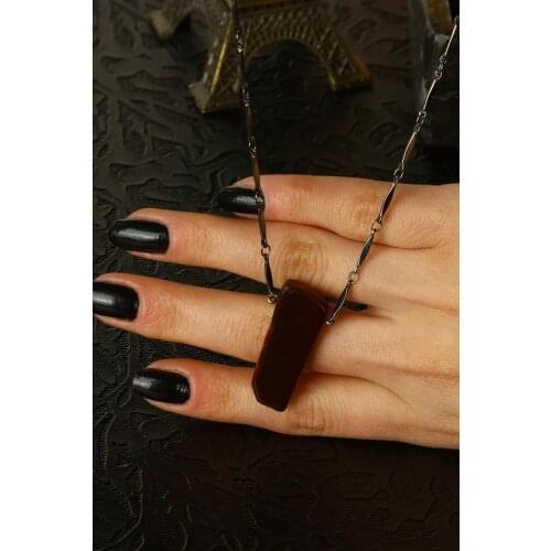 Dr Stone Natural Stone WOMEN TIGER 'S EYE Necklace brass 121 AR40 170862075