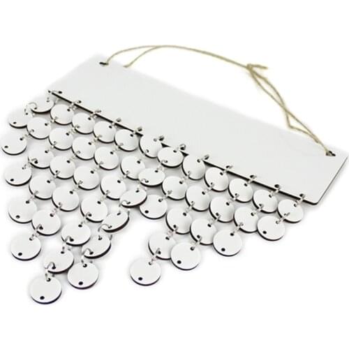 DIY Wooden Family Friends Date Mark Sign Sublimation Blanks Calendar Board Decor