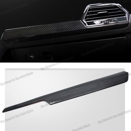 Lsrtw2017 for Volkswagen Vw Tiguan Dashboard Co-pilot Strip Decorative Interior Accessories Carbon Fiber 2017 2018 2019 2020