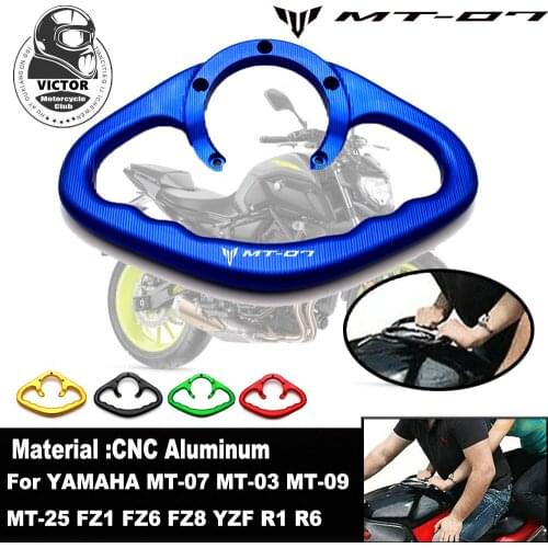 For YAMAHAMT-07 MT-03 MT-09 FZ1 FZ6 FZ6N FZ8 XJ6 YZF-R1 CNC Motorcycle Passenger Handles The Fuel Tank Grab Bar Handle Armres