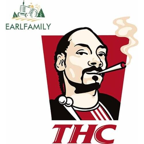 EARLFAMILY 13cm x 10.1cm for Thc He Official Logo Decals Waterproof Vinyl Funny Warp Personality DIY Laptop Trunk Car Stickers