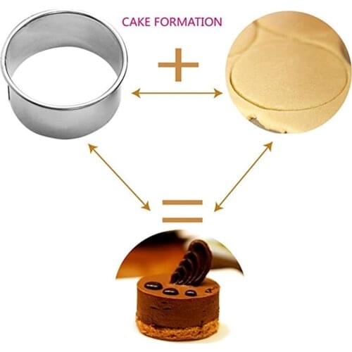 Round Cake Mould Circle Shape Wedding Cookie Cutter Mousse Rings Mold Pizza Dessert DIY Decor Ustensiles Patisserie 14Pcs/Set