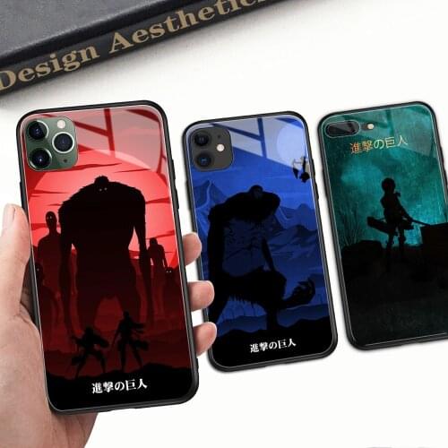 HOT Anime Attack on Titan Levi CaptainTempered Glass Phone Case for iPhone X XR XS 12 11 Pro Max 6 6S 7 8 Plus Fall resist