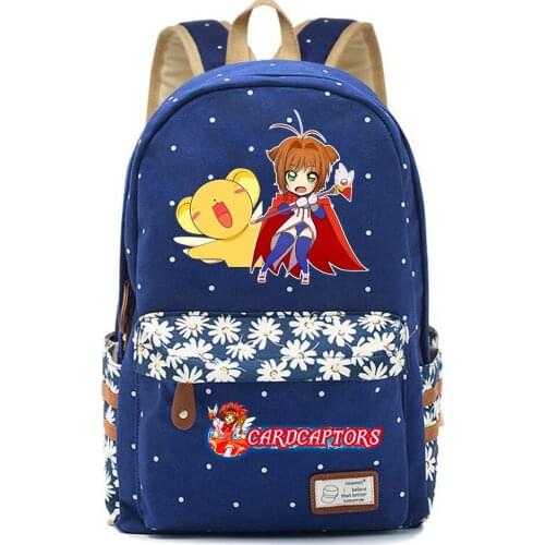 Backpack Anime Card Captor Canvas Schoolbag Casual Packsack High Quality Teenger Mochila Unisex Student Travel Laptop Bag