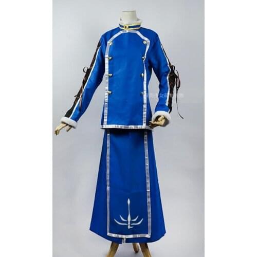 Anime FGO Arthur Cosplay Costumes Fashion Blue Uniform Suit Role Play Clothing Halloween Custom Made Costumes