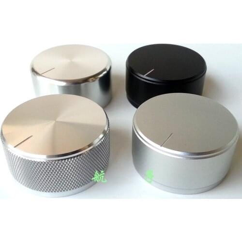 KYYSLB 44x22mm All-aluminum Alloy Solid Knob Potentiometer Volume Knob Amplifier Chassis Audio Speaker Knurled Knob