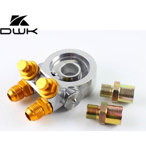 DWK Universal Oil Filter Cooler Adapter Kits GREX style thermostat open from 70-85deg