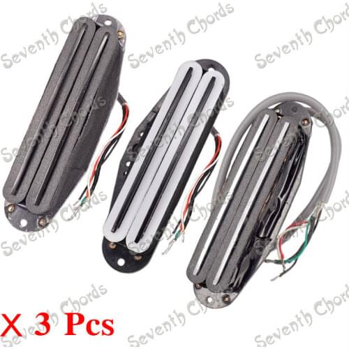 A Set of 3 Pcs Electric Guitar Dual Rail Humbucker Pickups - 4 Conductor wires for ST - Guitar Parts