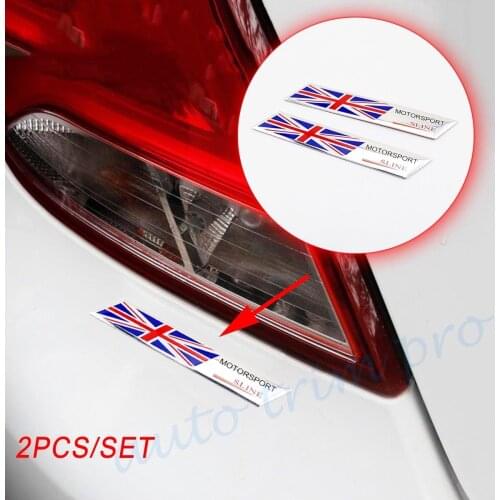 2pcs Truck Sticker Decal Emblem Badge Trim Car Accessories Great Britain UK Nation Country Flag Part