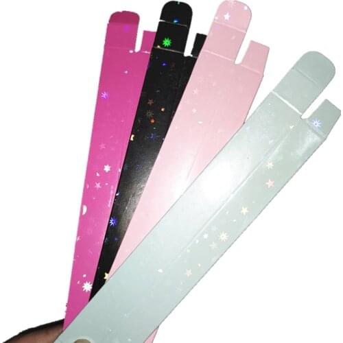 NEW Silver/Holographic Shiny Eyeliner Packaging Paper Box Lipstick Pen Package Box 50 PCS Sample Eyeliner Gift Box print logo