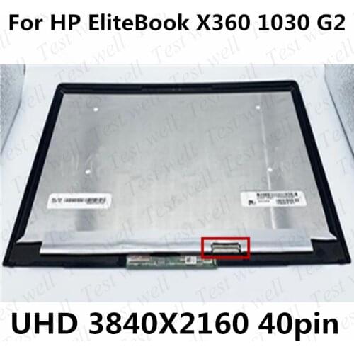 Original 13.3 INCH for HP EliteBook X360 1030 G2 UHD 3840X2160 LCD Screen Touch Digitizer Replacement Assembly 917928-001