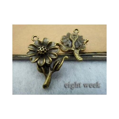 Zinc alloy pendant jewelry accessories diy handmade material charms roses are 18 x27mm