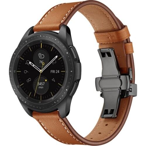 Watchband for samsung galaxy watch active2 40mm band 20mm Genuine Leather Strap for galaxy watch active 2 44mm wristbands