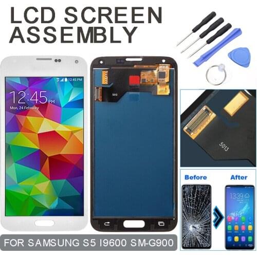 Compatible For Samsung Galaxy S5 G900 i9600 LCD Display Touch Screen Digitizer Cell Mobile Phone Panel Parts Accessories