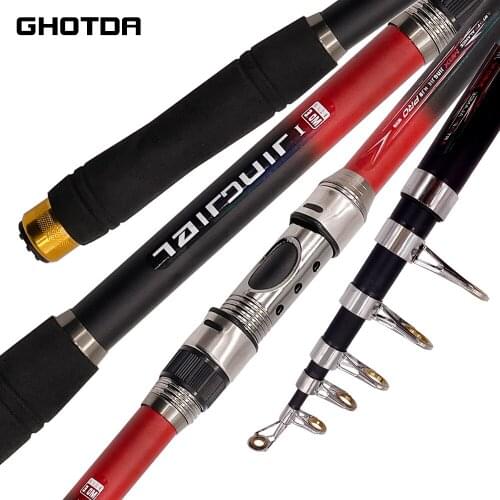 GHOTDA Spinning Fishing Rod 3.6M/3.0M/2.7M/2.4M/2.1M Carbon Fiber Rod Pole With EVA Handle Telescopic Fishing Rod