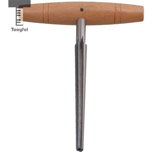 Tooyful Stainless Steel Violin Part Flute Peg Hole Repair Tool Reamer Wooden Handle