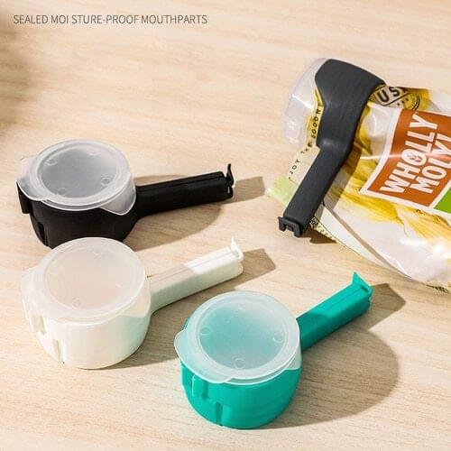 Leegoal Utility Healthy Food Sealing Clip with Discharge Nozzle Plastic Moisture Clamp Sealer Convenient Food Kitchen Snack Tool