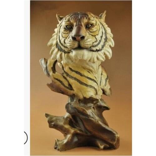 Animal tiger Wolf ornaments Resin handicraft home creative decoration zodiac tiger company souvenirs tatue sculpture