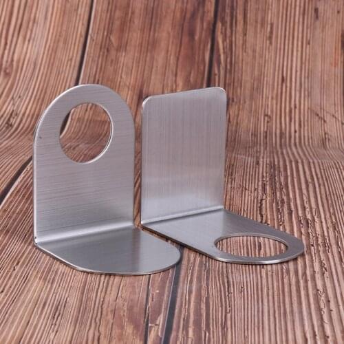 1Pair Holder Hook Hanging Hanger Rack Bathroom Kitchen Organizer No Drill Wall Mount Soap Shower Gel Dispenser Bottle