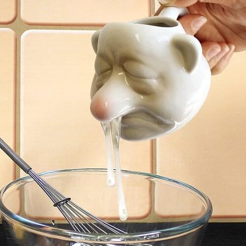 Dining Cooking Gadget 1Pcs Cartoon Ceramic Egg Divider White Egg Yolk Separator Creative Egg Liquid Filter Baking Egg Holder