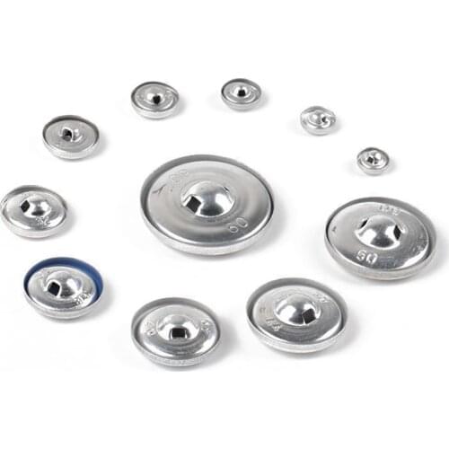 100 sets Buttons Covered for cloth Button embryo Aluminum Coat buttons Aluminum base cloth buckle Wrap button embryo accessories