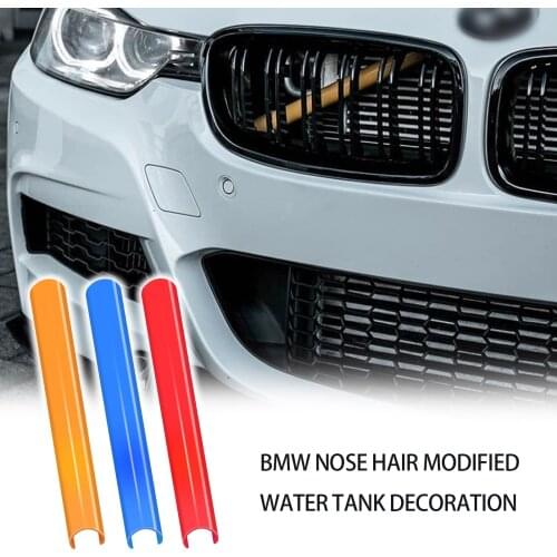 2PCS Front Grille Trim Strips Car Cover Frame Styling Decoration For BMW F10 F11 F02 F30 F32 3 4 5 7 Series Sport Car Accessorie