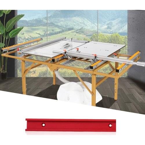 300/400/500mm Miter Slider Smooth Edge High Strength Aluminium Alloy M6 T-Track Fixture Woodworking Sliding Slab Block