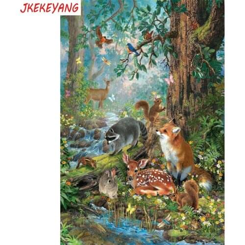 5D DIY square/round Diamond painting Forest animals Cross Stitch Diamond Embroidery Pattern Rhinestone J1915