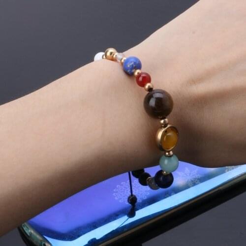 69HB Solar System Bracelet Universe The Eight Planets Guardian Star Bracelets