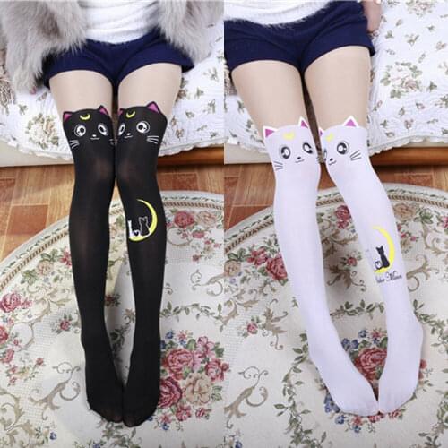 Women Girl Thigh High Stockings Plus Size Over The Knee Socks Pantyhose