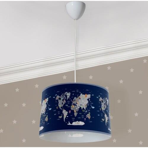 Space Decorated Children 'S Room Pendant Lamp Chandelier Planet Earth Space Astronaut Baby Room Decoration
