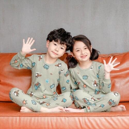 Children Pyjamas Winter Kids Clothing Sets Autumn Car Pajamas for Boys Cartoon Cotton Girls Sleepwear Baby Casual Homewear Suits