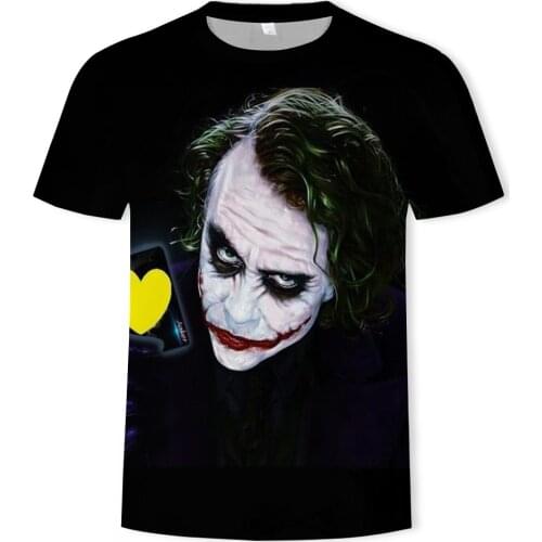 Bat Joker T-shirt Mens Fashion High Quality Ladies Short Sleeve Casual Wear Tops Funny Animal 3DT Shirts for Boys and Girls