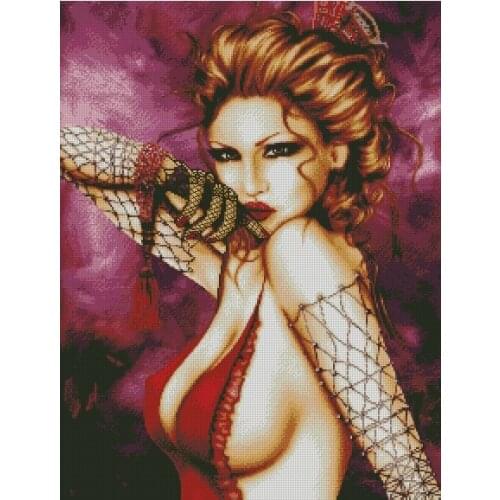 Personality fashion Beautie Sewing kit Top Quality Embroidery Needlework 14CT Unprinted Art Cross Stitch Kits DIY Handmade Decor