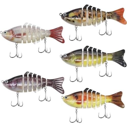 Fishing Lure Floating Artificial Hard Bait Multi-Section Fishing Lures Swimbaits Slow Lure Fishing Tackle Lifelike 3D N0PC