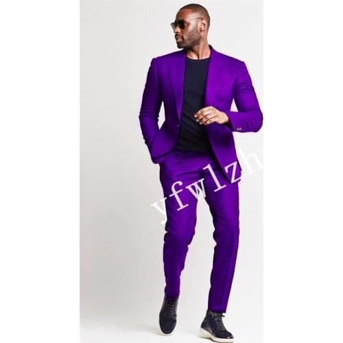 Handsome One Button Groomsmen Peak Lapel Groom Tuxedos Mens Wedding Dress Man Blazer Prom Dinner (Jacket+Pants+Tie) A206