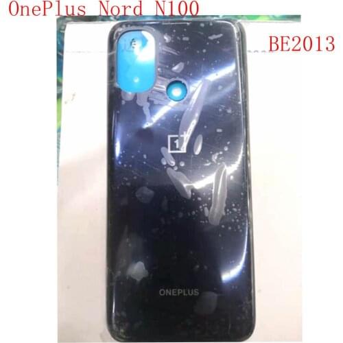 6.52" For oneplus nord N100 Battery cover back rear door housing For BE2013 back frame glass spare parts