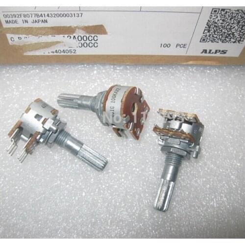 [LAN]Original Japanese ALPS 16 type double- volume Potentiometer switch A50K A100K -25MM rachis--10PCS/LOT