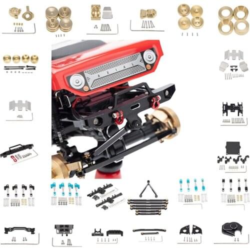 Metal Upgrade Axle Link Brass Heavy Counterweight Wheels Hex for 1/24 RC Crawler Axial SCX24 90081