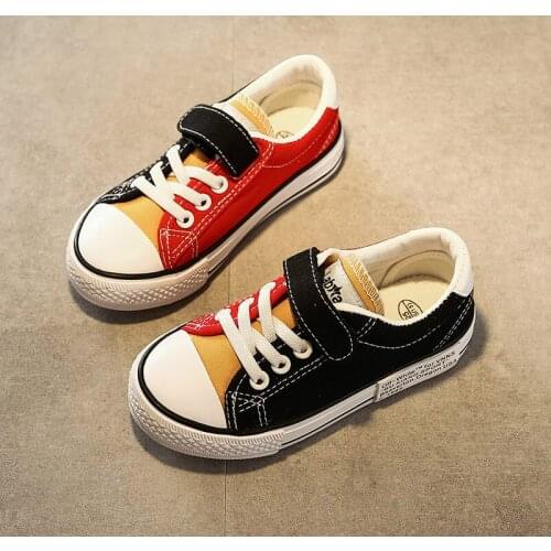 Fashion Childrens Shoes Kids Canvas Shoes Boys Board Shoes New Style Girls' Casual Shoes Lace-Up