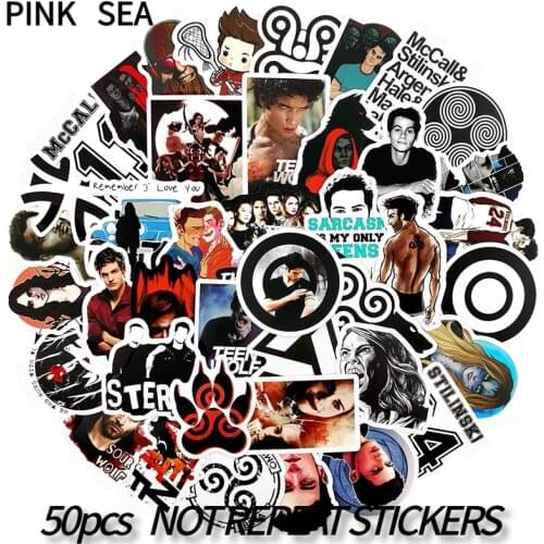 10/30/50Pcs/Set Teen Wolf Cartoon Sticker American TV Show Waterproof Stickers For Refrigerator Motorcycle Skateboards Luggage