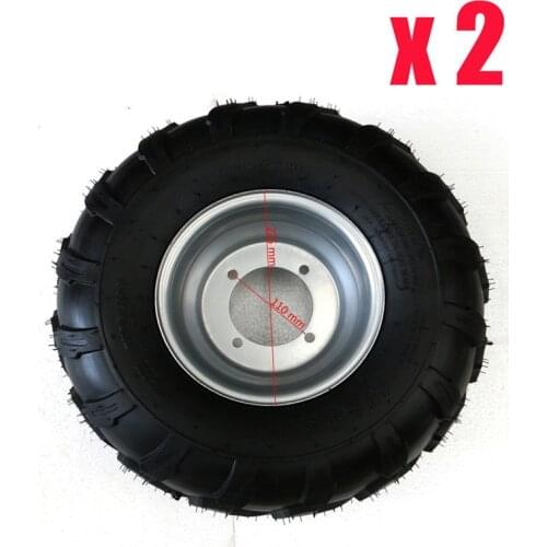 2pcs 18X9.50- 8" inch Rear Wheel Rim + Chunky Tyre Tire Quad Dirt Bike ATV Buggy