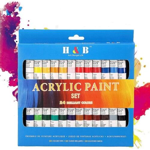 12/24Colors/Set Acrylic Paint Color Set Acrylic Paints Pigment for Artists Ceramic Stone Wall Craft Paints Color Pigments