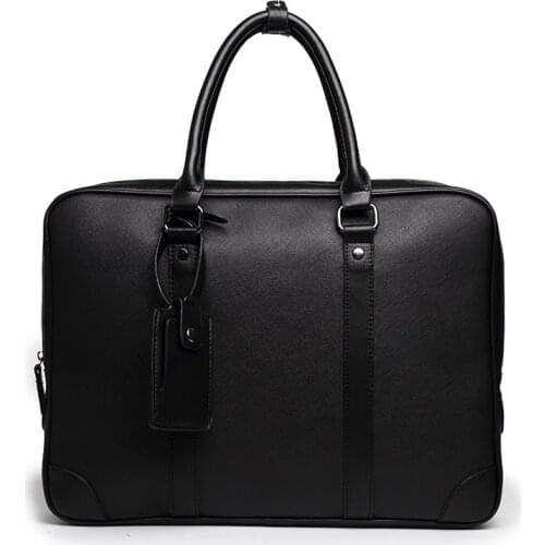 New Mens Handbag Fashion Business Briefcase Multifunctional High-end Portable PU Leather Bag Commuter OL Mens Computer Bag