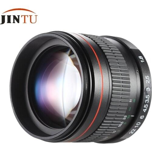 JINTU 85mm f/1.8-F22 Portrait Aspherical Manual Camera Telephoto Lens For Canon EOS 5D mark iii ii 7D ii 6D 90D 80D 70D 60D 50D